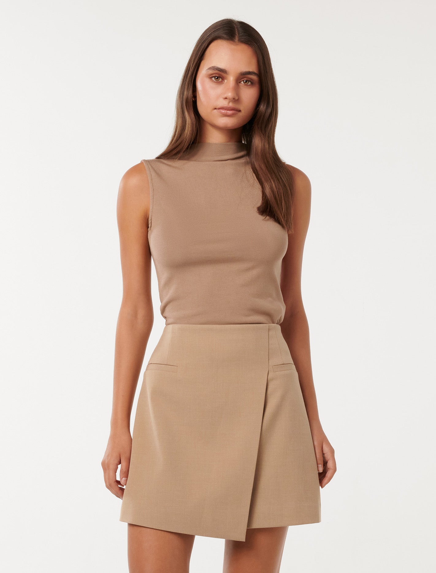 Daisy High Neck Top Cinnamon