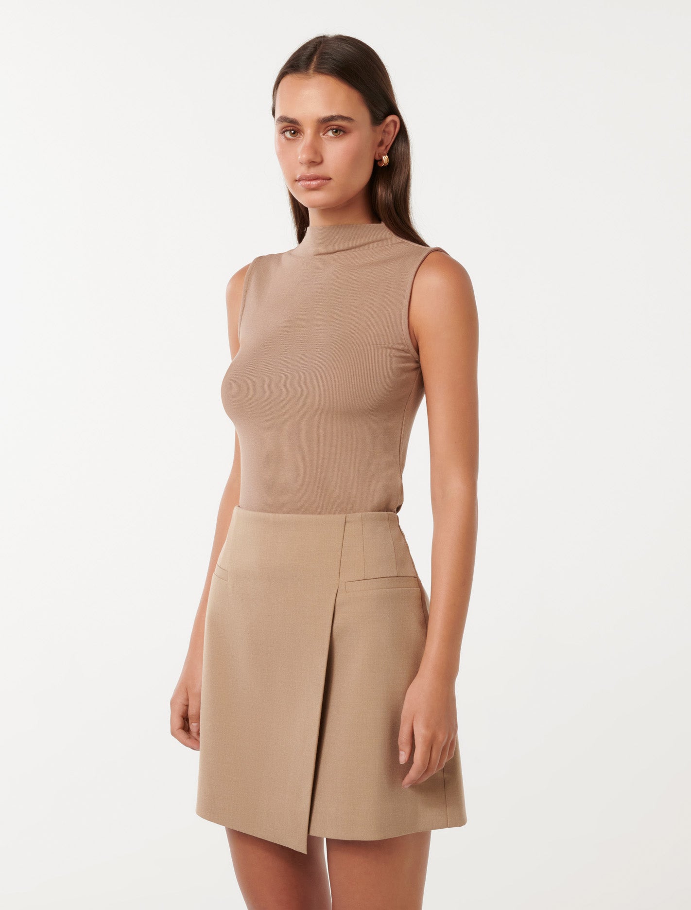Daisy High Neck Top Cinnamon