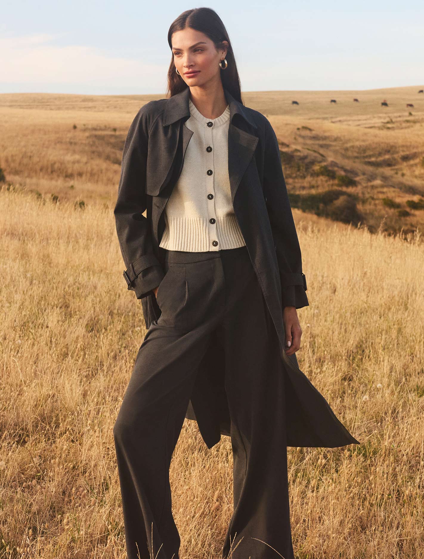 Aspen Wide-Leg Pants Midnight Grey Set