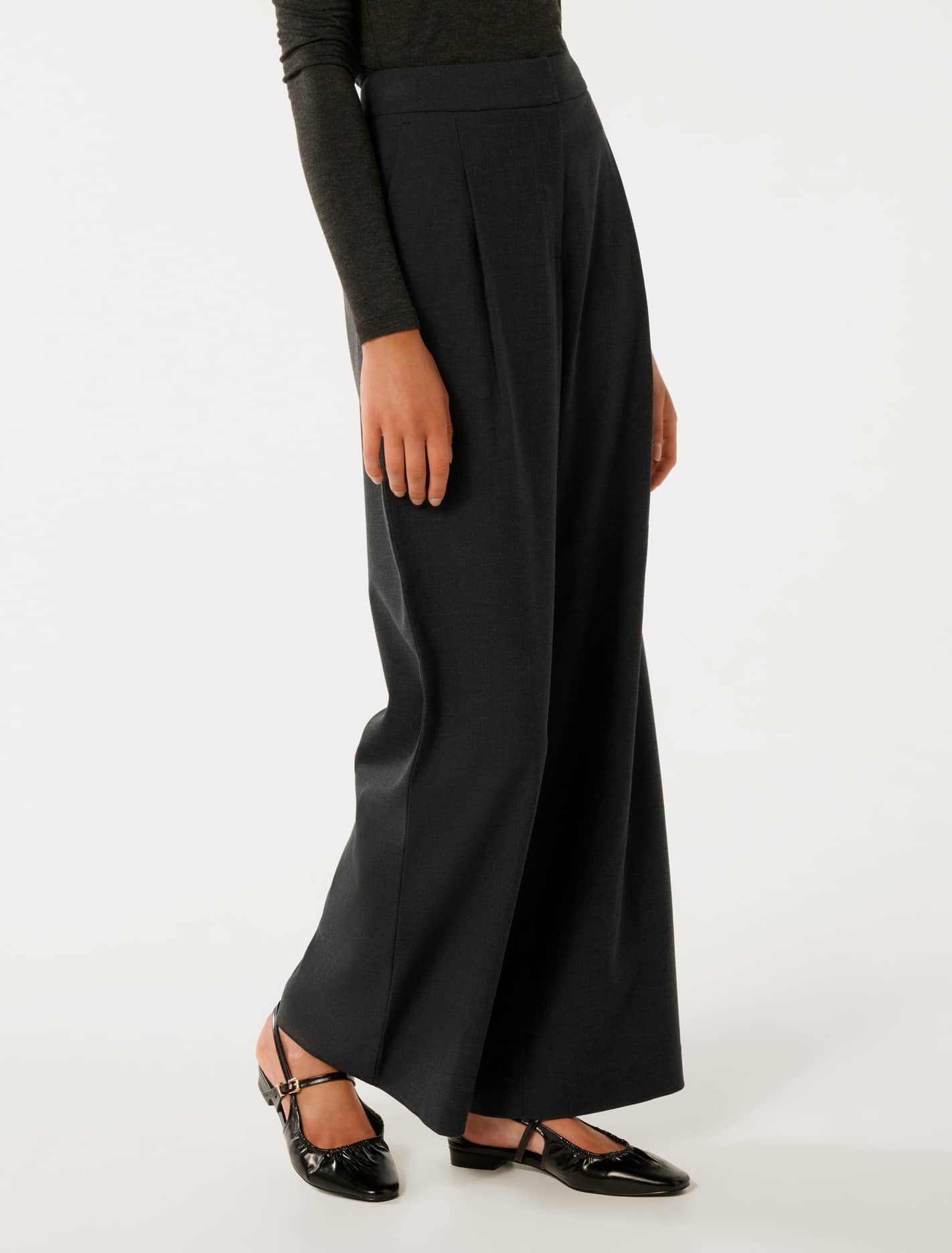 Aspen Wide-Leg Pants Midnight Grey Set