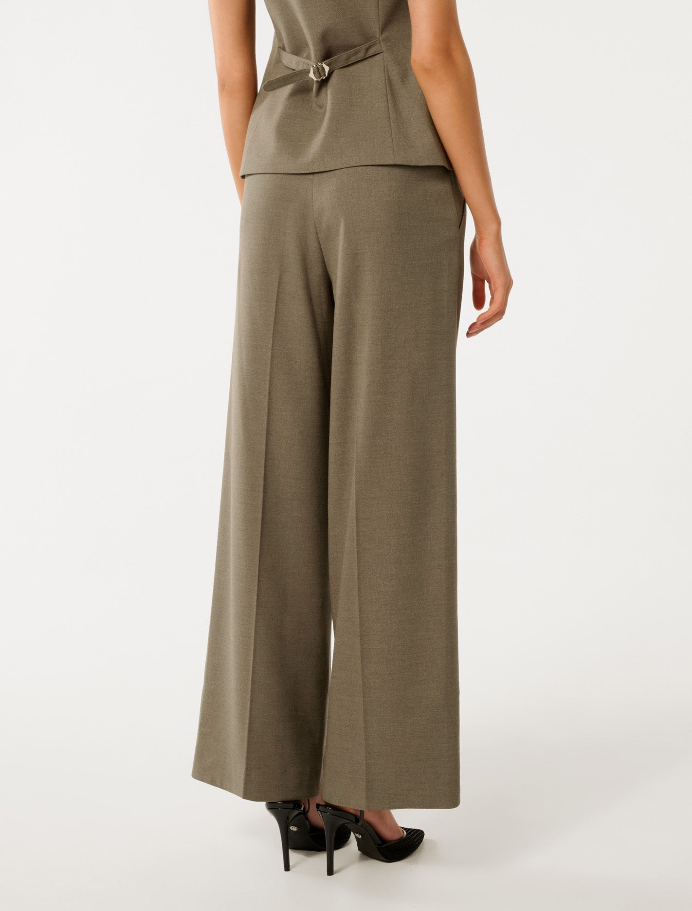Frieda Wide-Leg Pants Burnt Sage Suit
