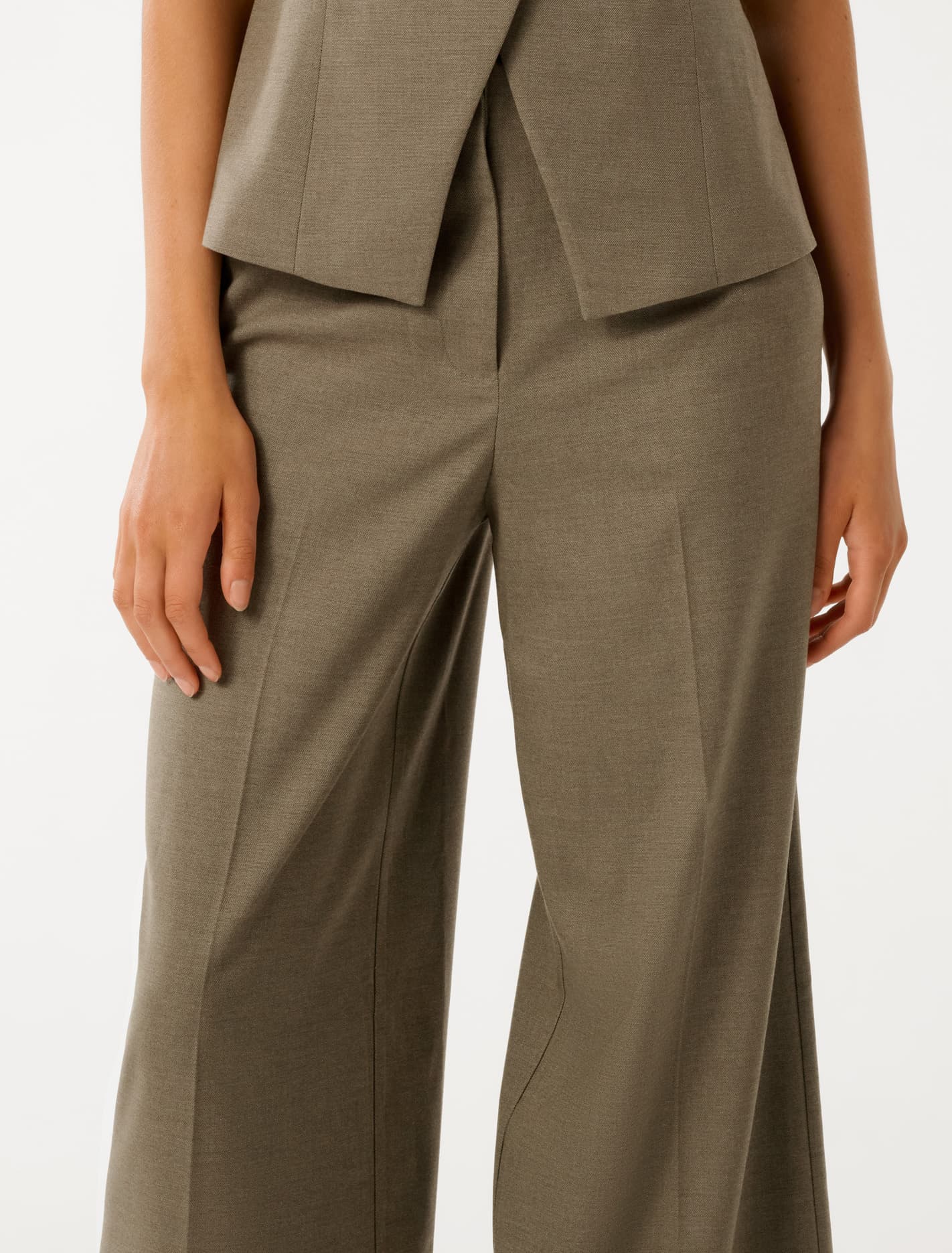 Frieda Wide-Leg Pants Burnt Sage Suit