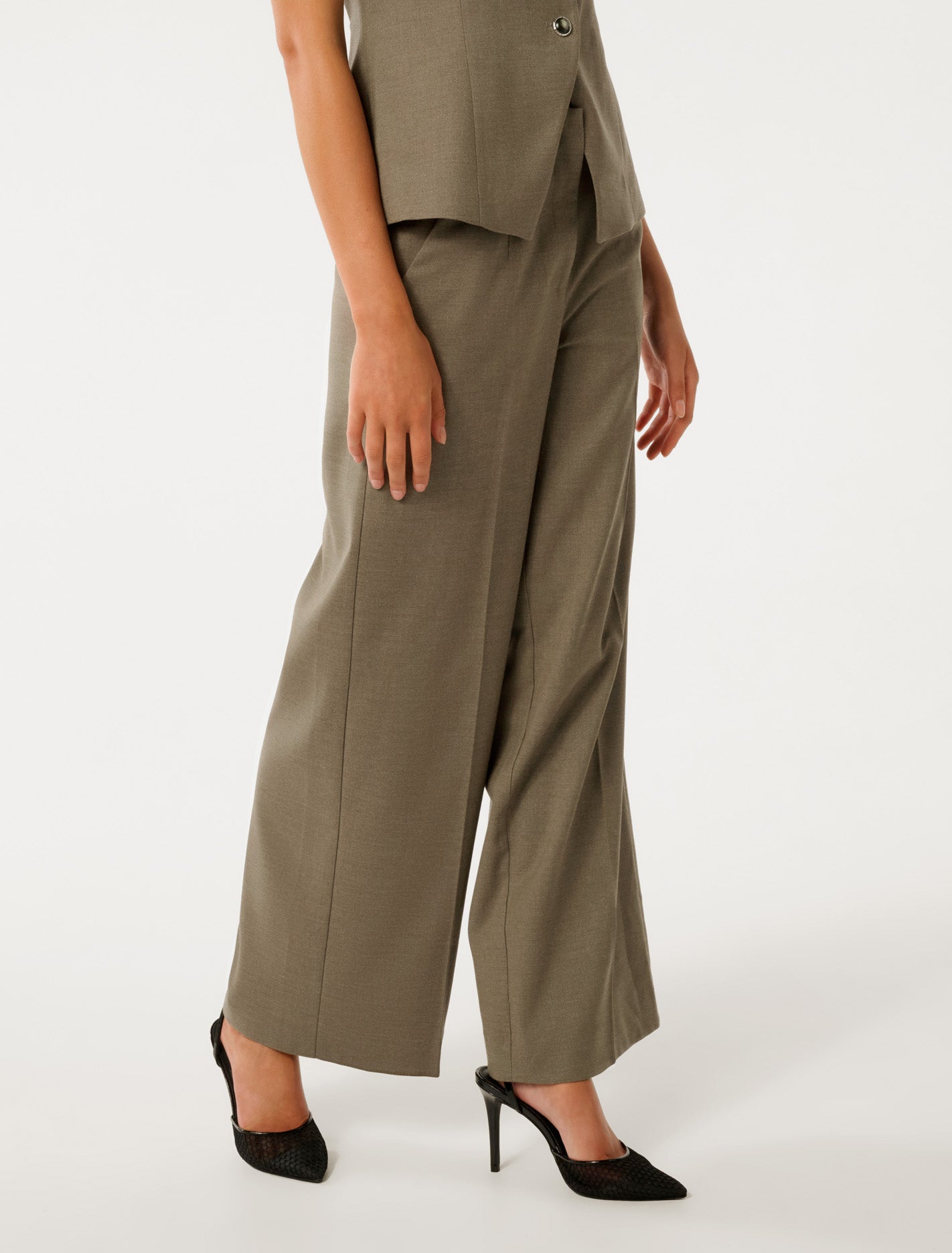 Frieda Wide-Leg Pants Burnt Sage Suit