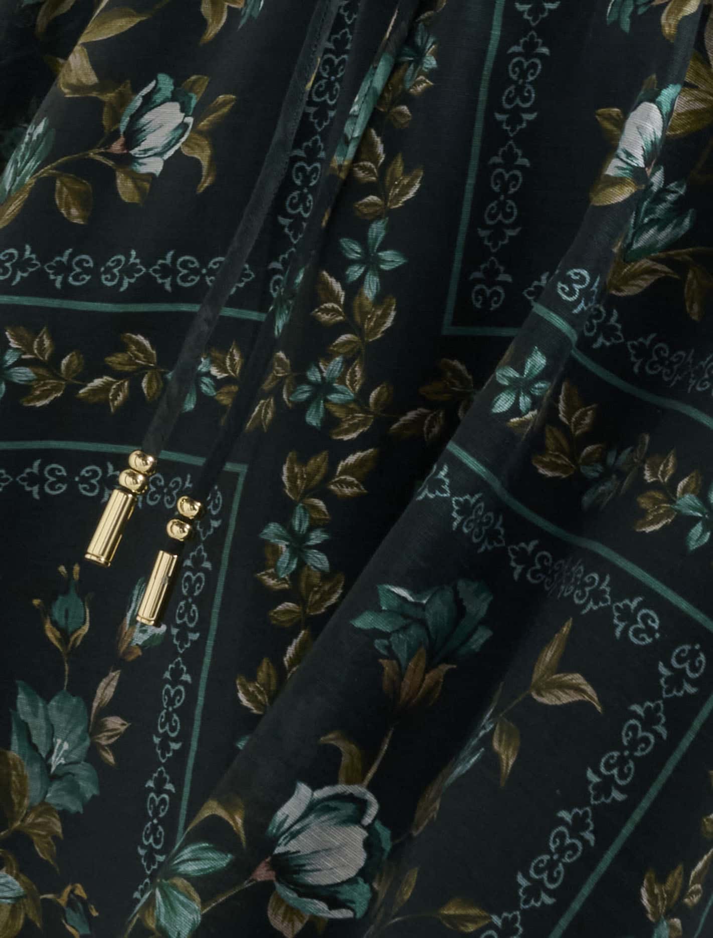 Tamila Printed Skater Mini Dress Green Bellview Floral