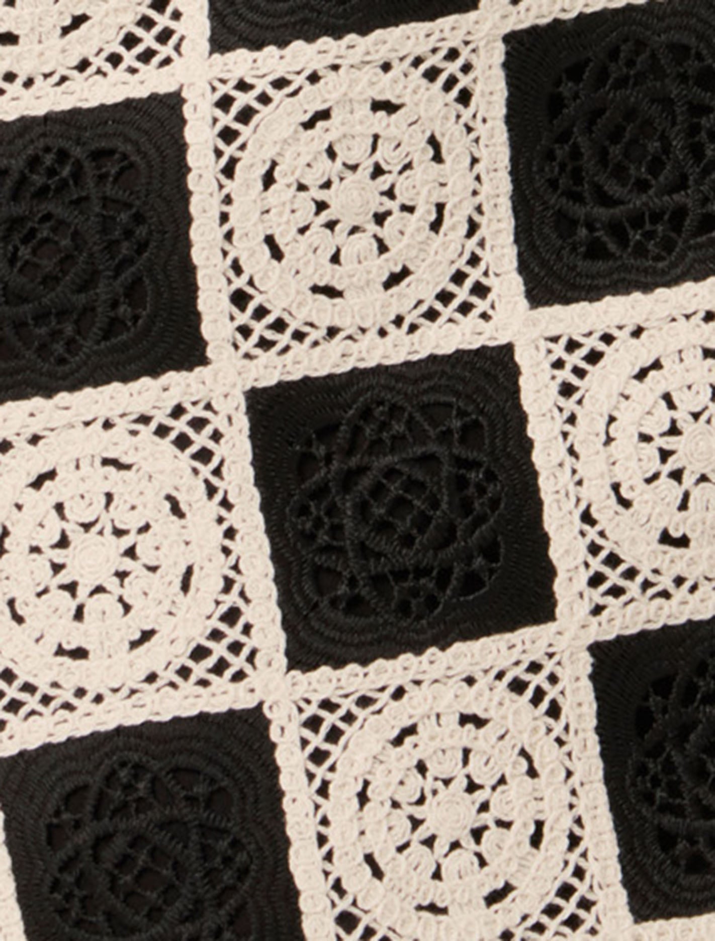 Winona Crochet Mini Skirt Black / Cream