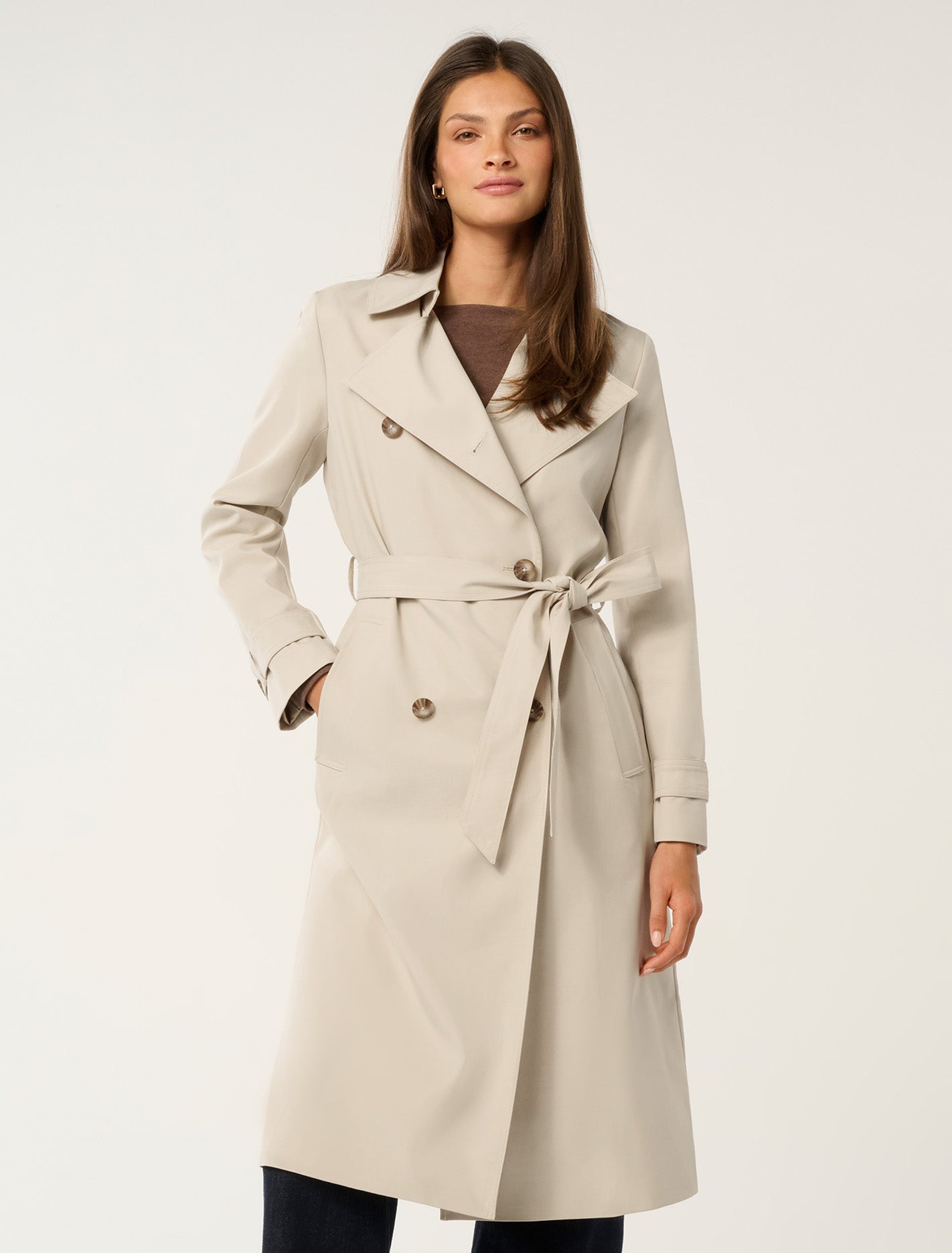 Stacey Soft Trench Coat Stone