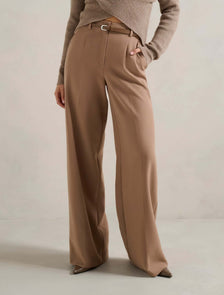 Chantelle Belted Wide Leg Pants Fawn