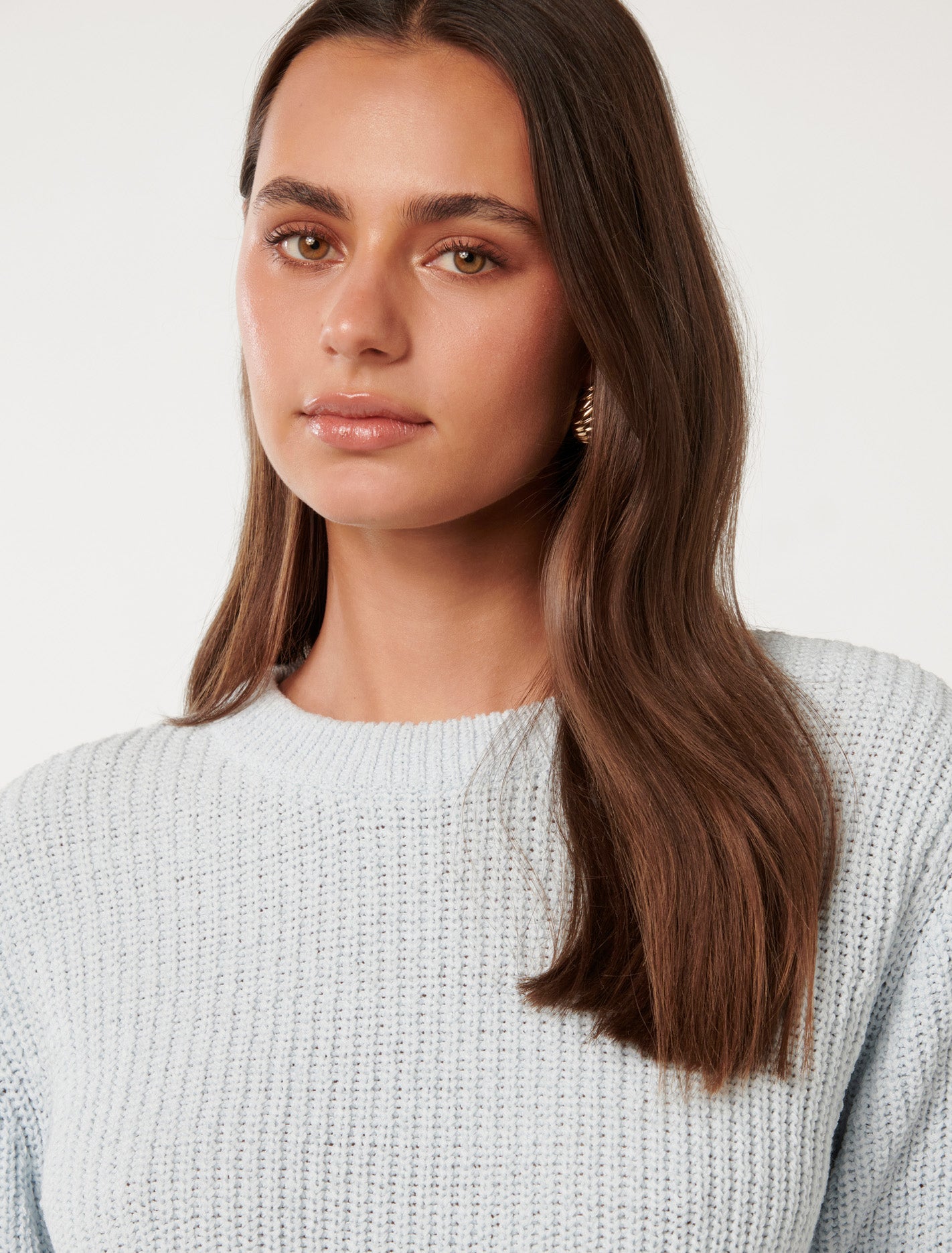 Eryn Knitted Tee Dusty Blue