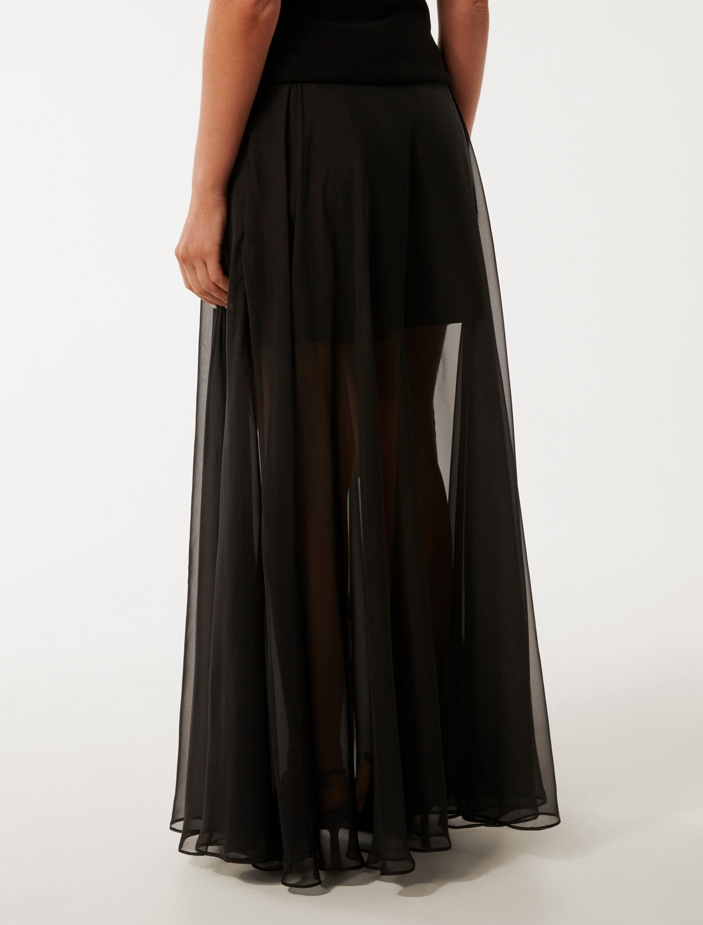Lisette Sheer Maxi Skirt Black