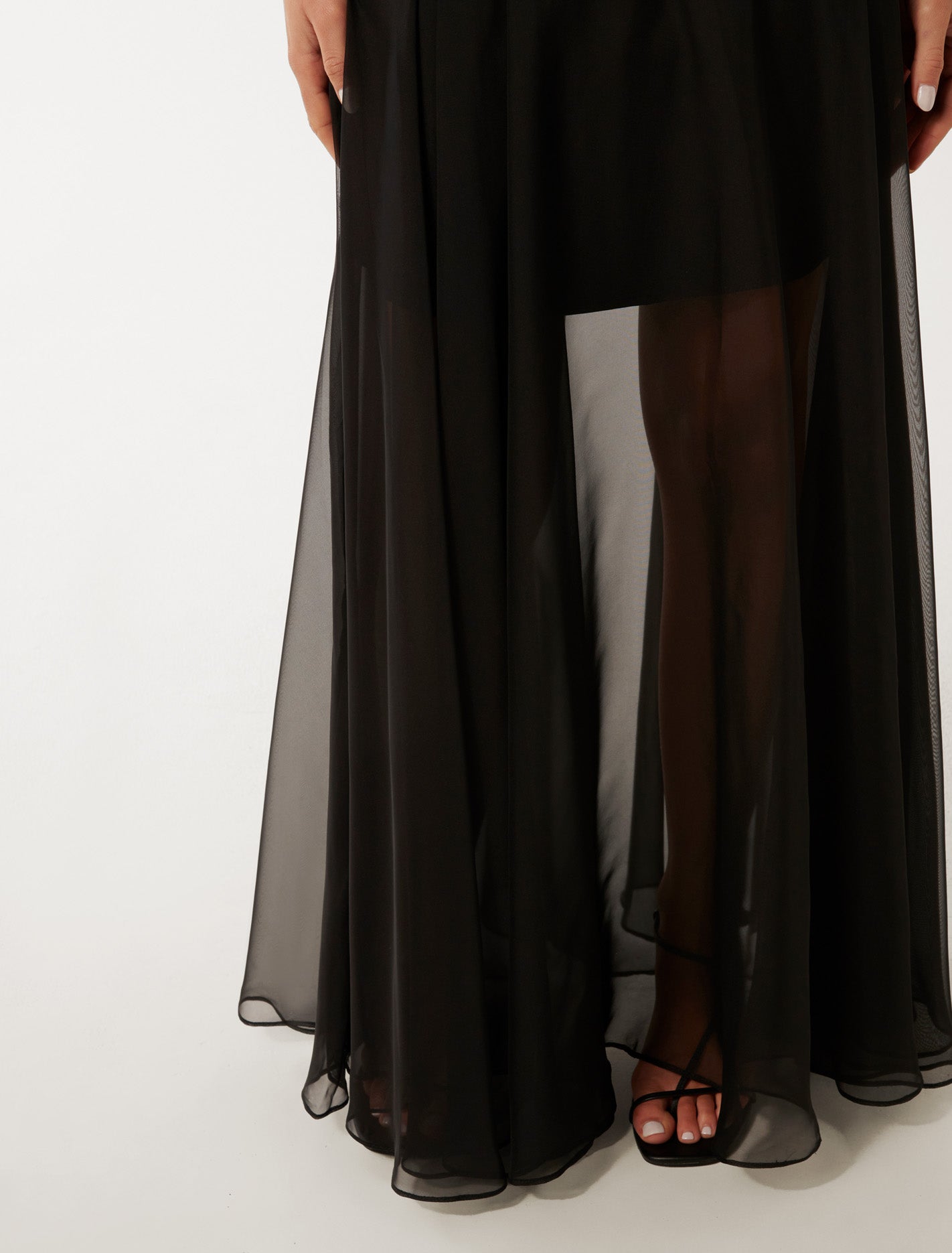 Lisette Sheer Maxi Skirt Black