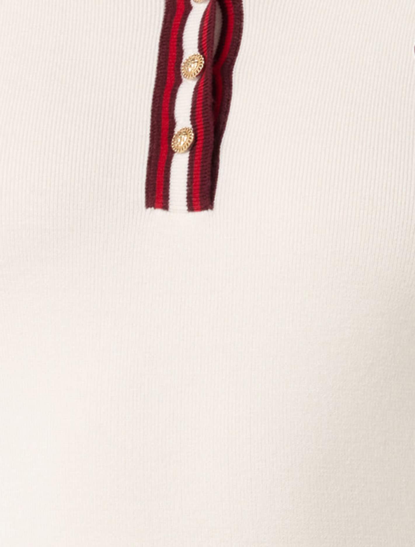 Andie Pleated Midi Dress Porcelain/Red Tipped