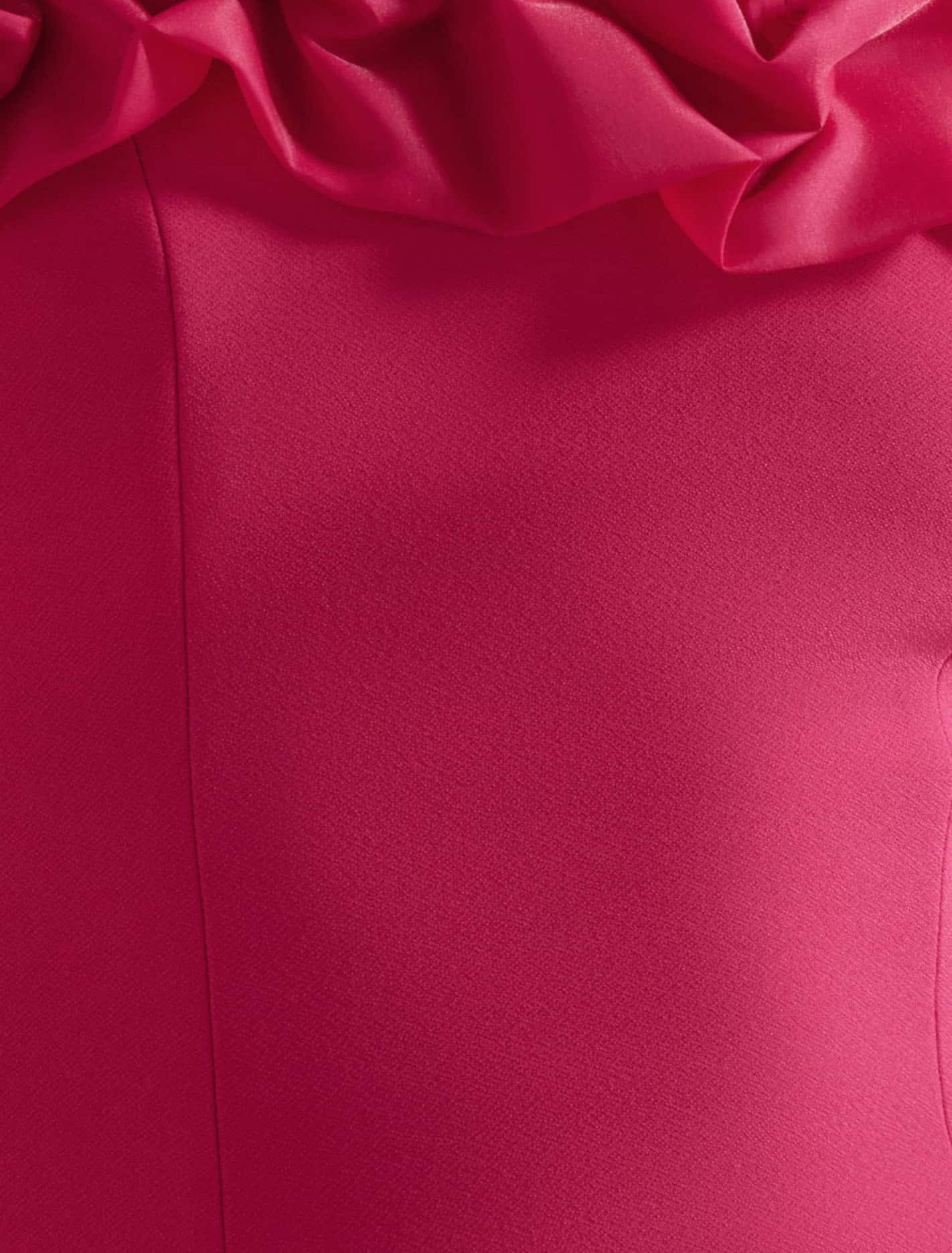 Stephanie Ruffle Off-Shoulder Top Bright Rose
