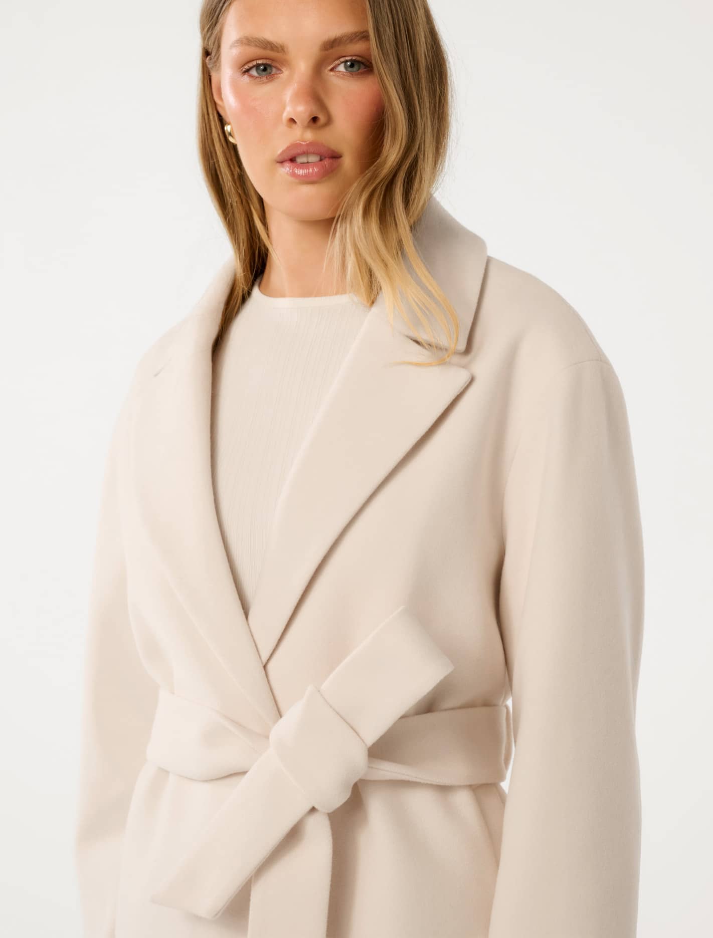 Adele Wrap Coat Cream