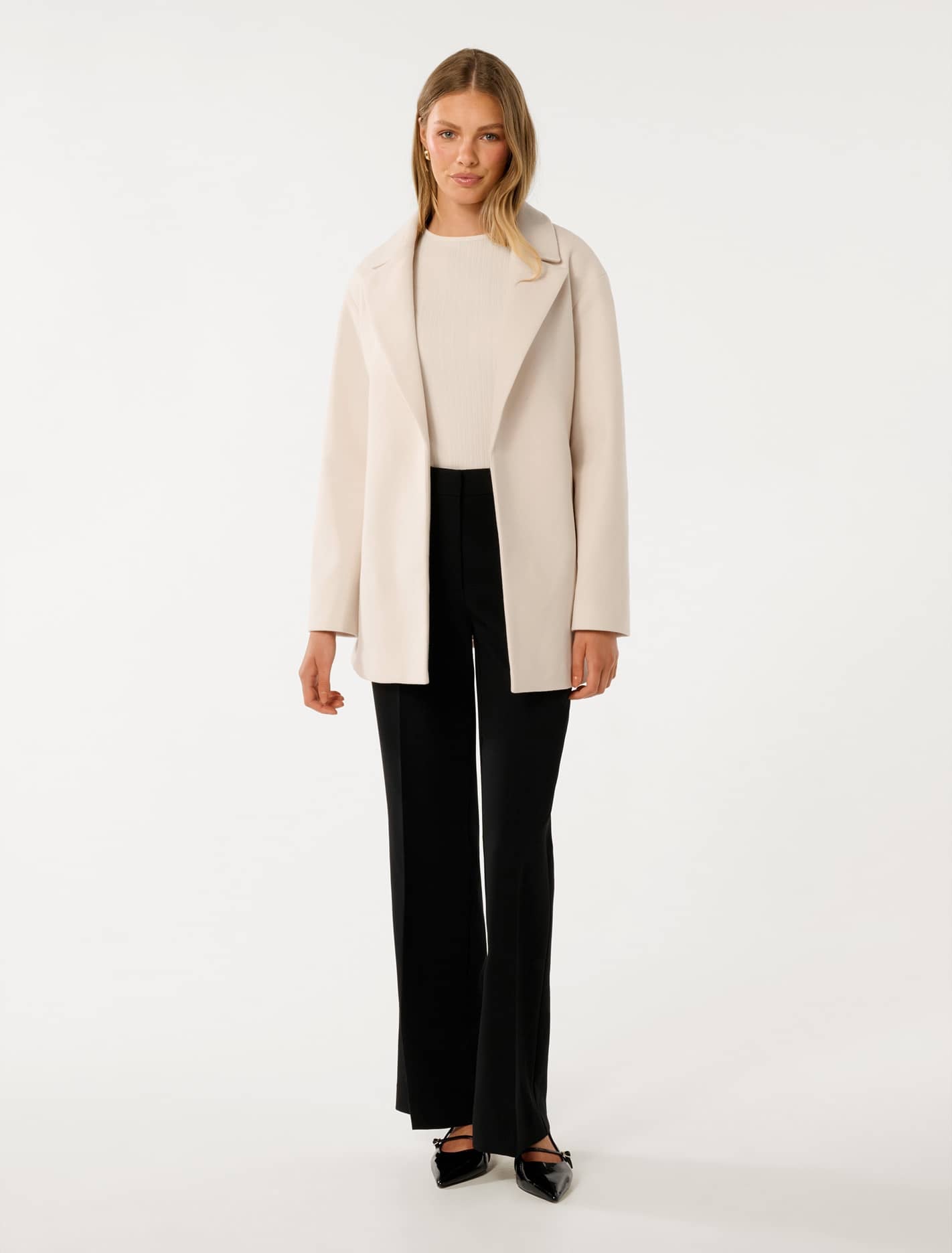 Adele Wrap Coat Cream
