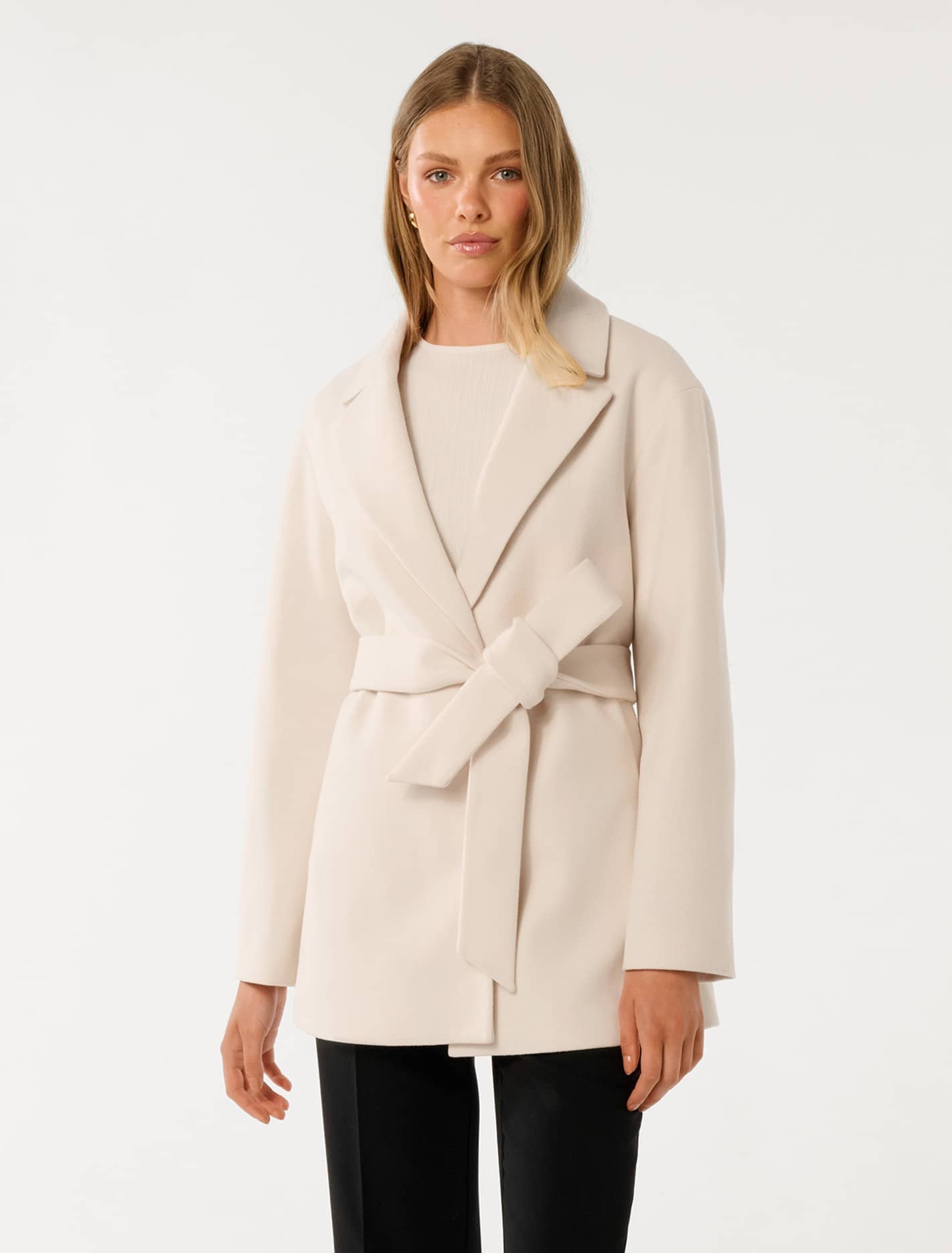 Adele Wrap Coat Cream