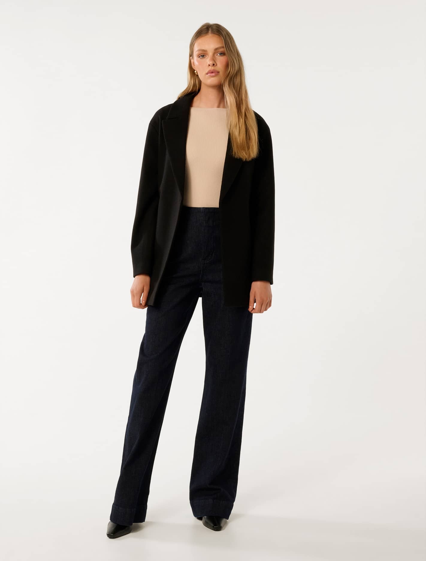Adele Wrap Coat Black