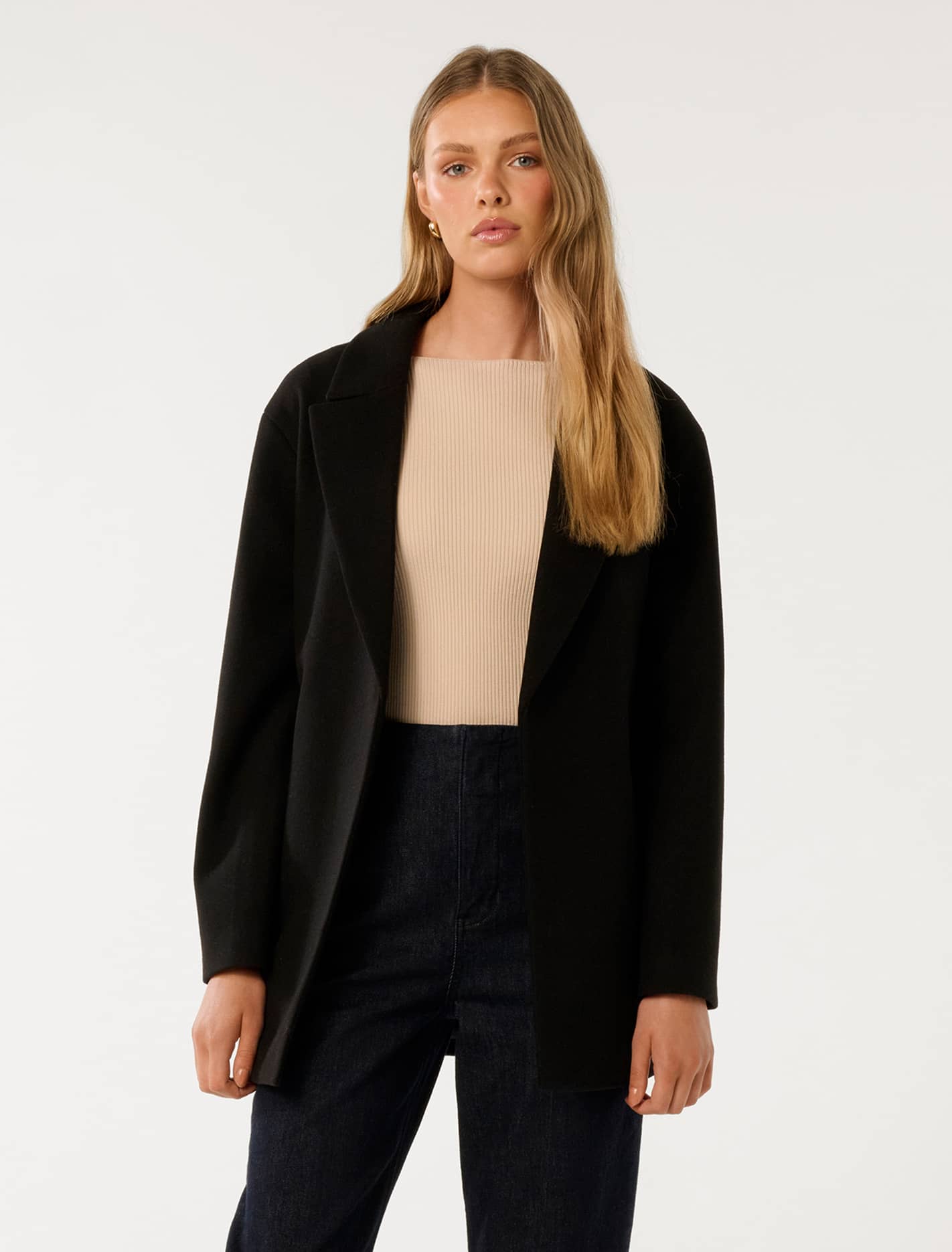 Adele Wrap Coat Black