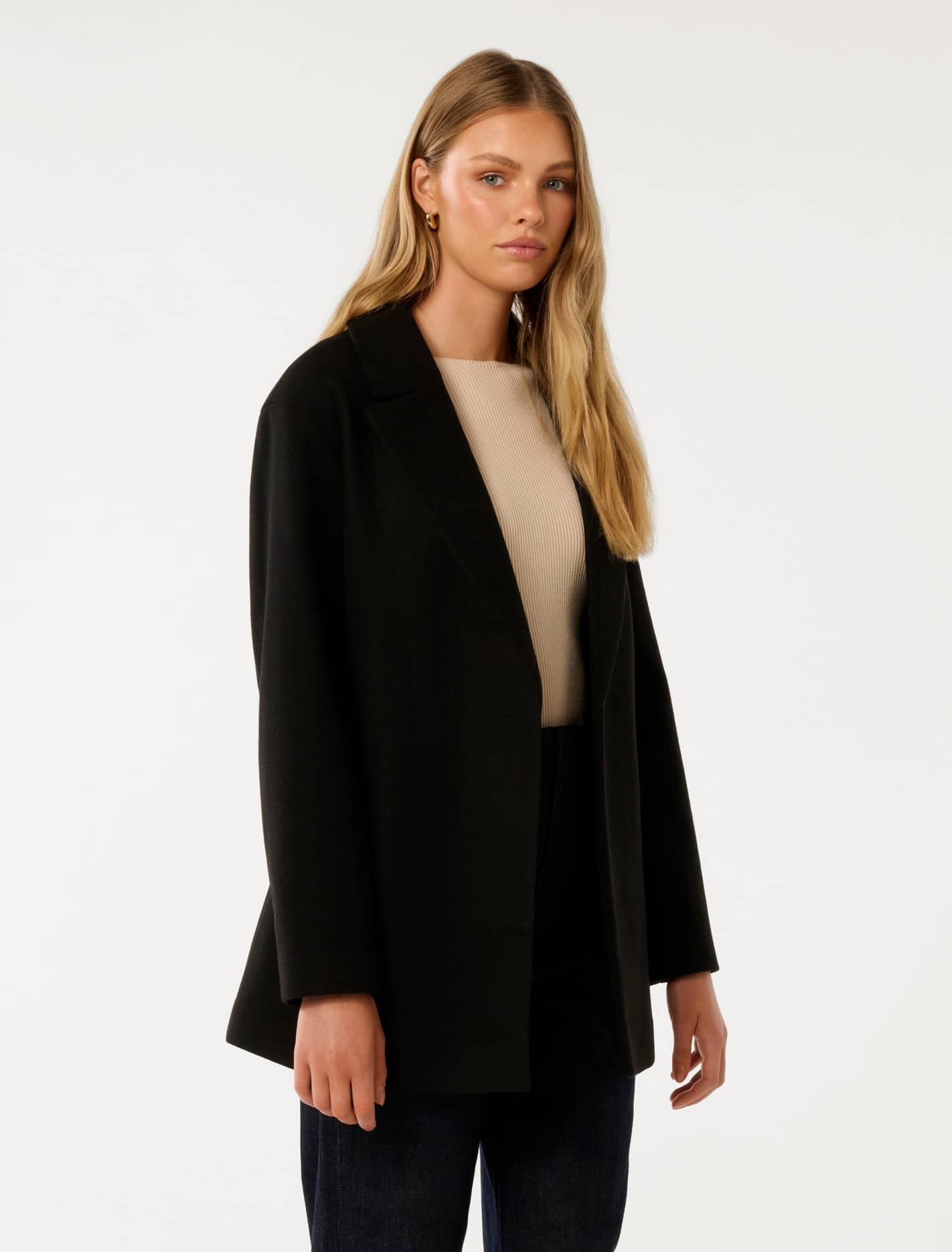 Adele Wrap Coat Black