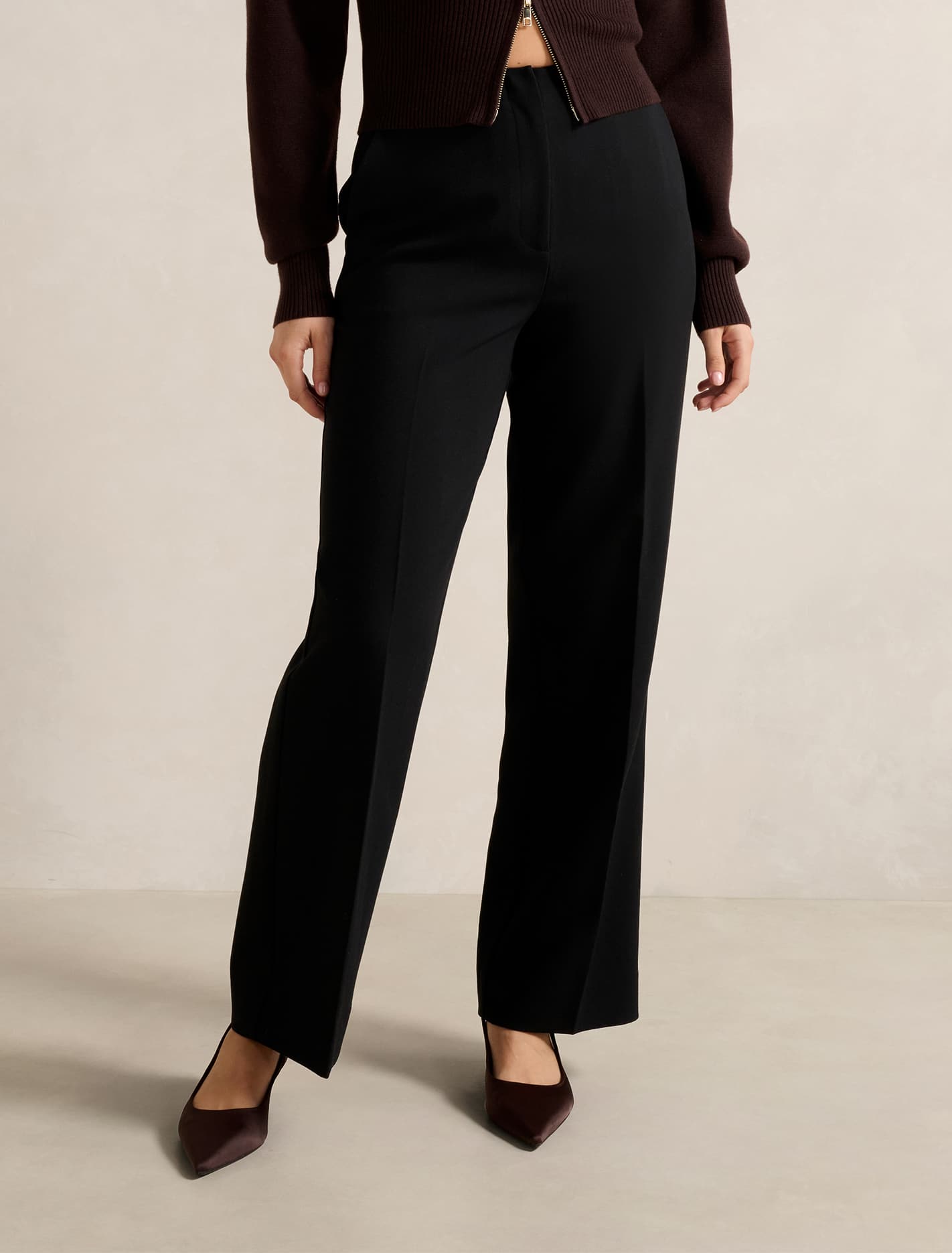 Fiora Straight Leg Pants Black