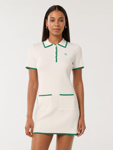 Elena Tipped Tennis Dress Porcelain