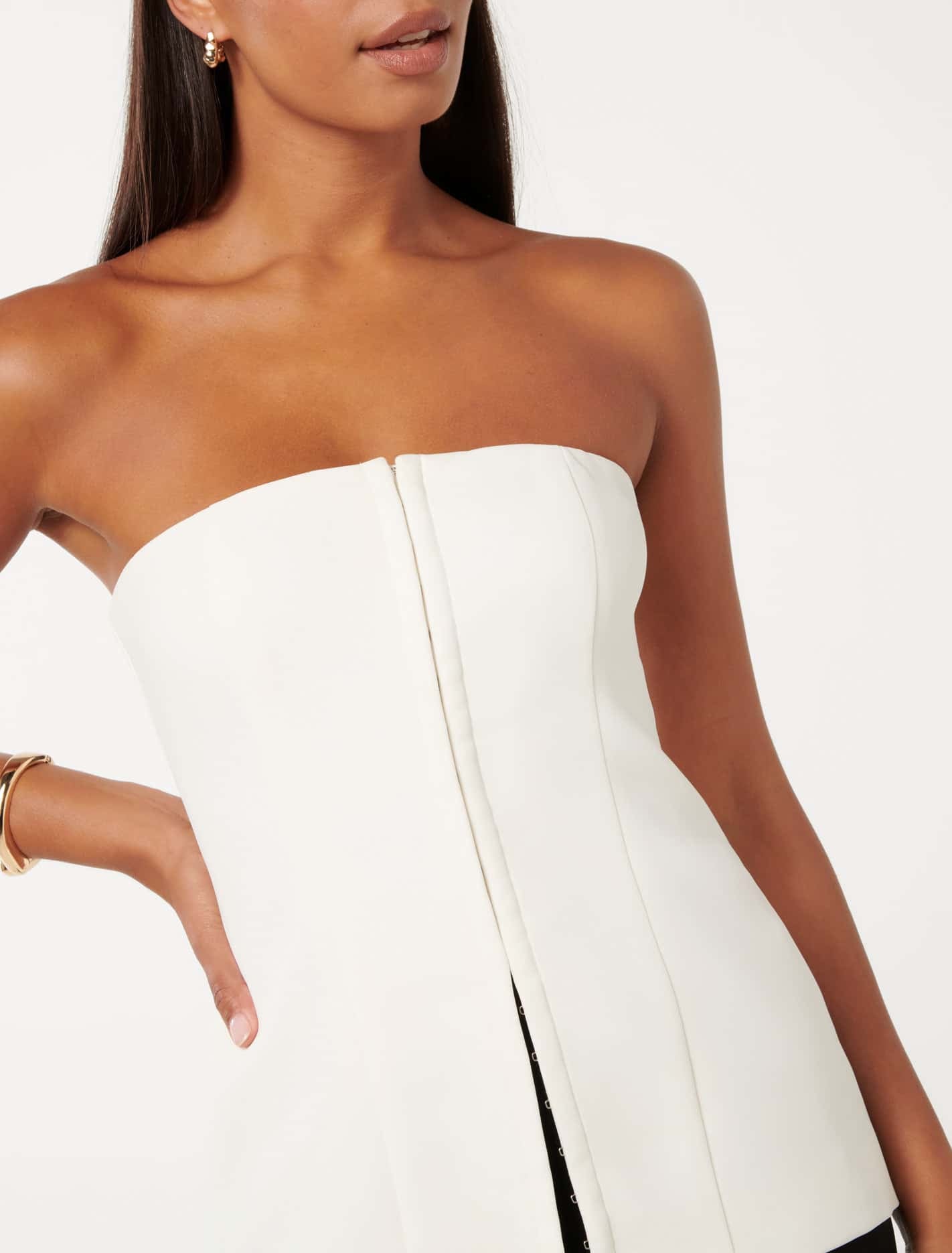 Sammy Strapless Bustier Porcelain