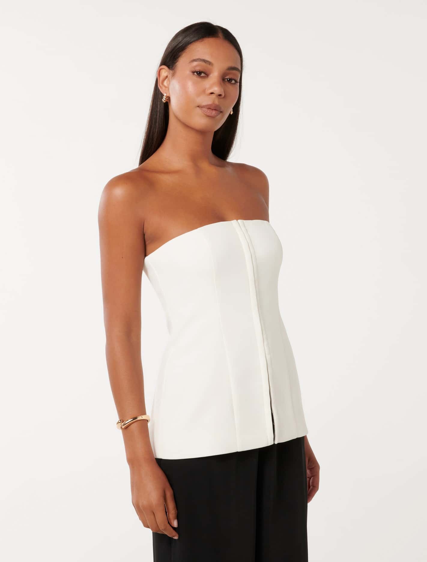 Sammy Strapless Bustier Porcelain