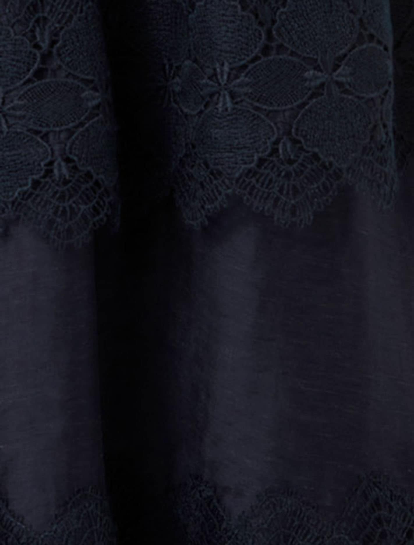 Emmy Lace Trim Mini Dress Navy