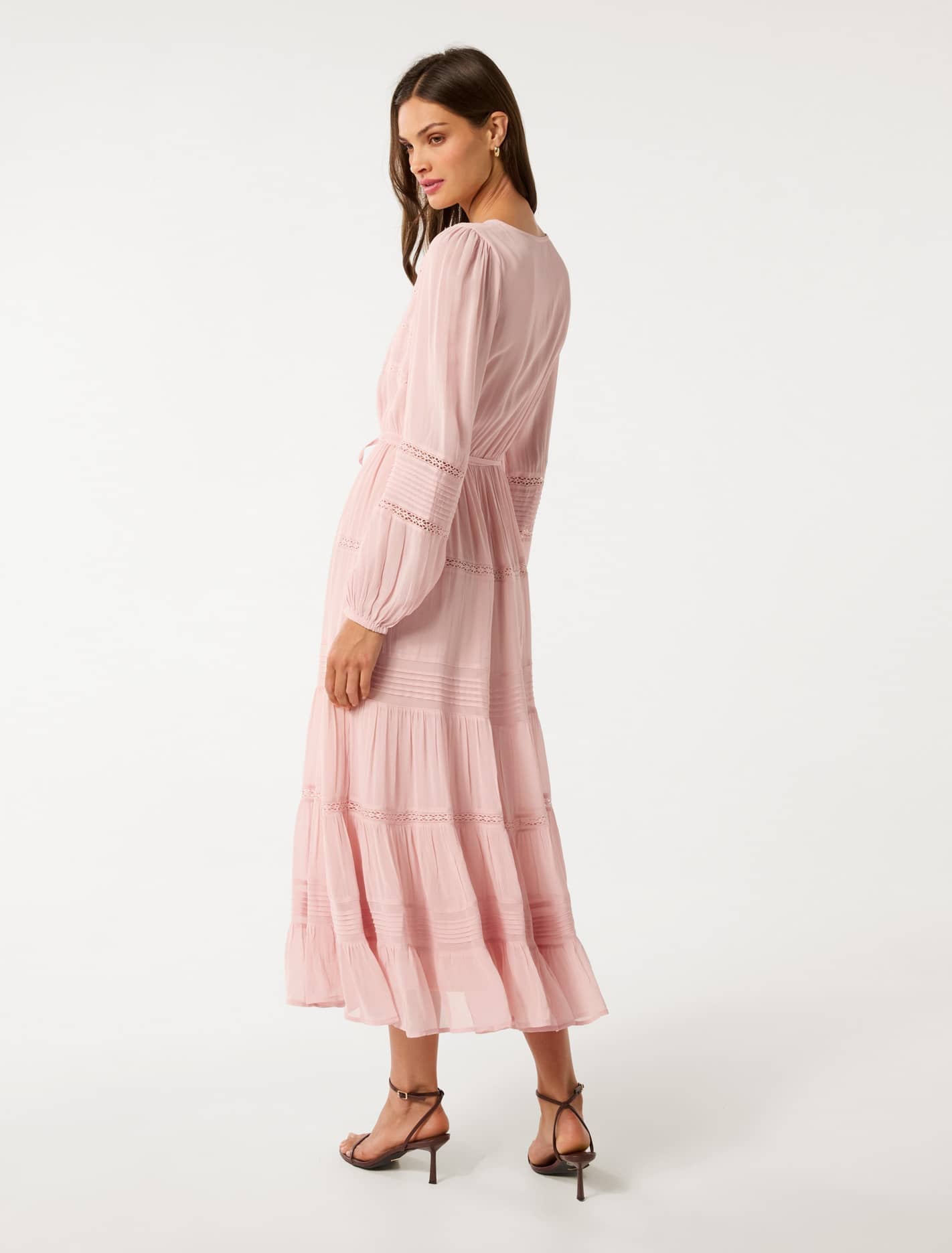 Frankie Lace Trim Dress Blush