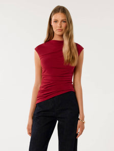 Tilda Ruched Top Winery