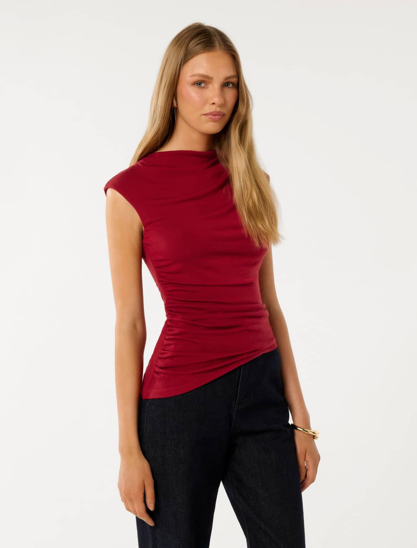 Tilda Ruched Top Winery