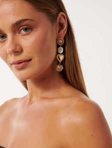 Signature Claudette Drop Earring Gold/Pearl
