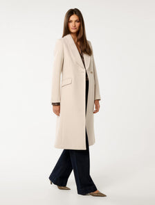 Kristen Shawl Collar Coat Cream