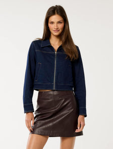 Cassie Denim Jacket Dark Rinse Wash