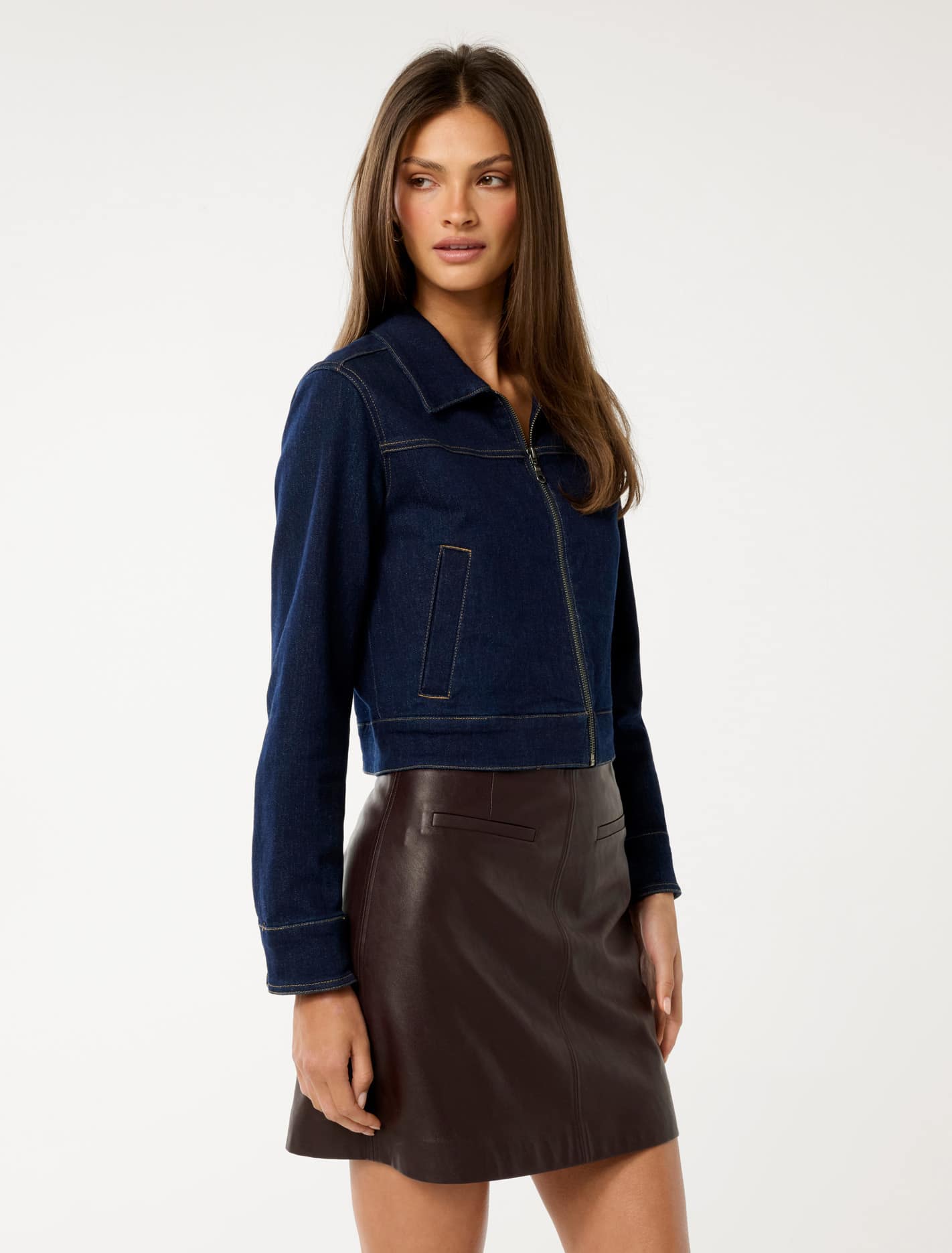 Cassie Denim Jacket Dark Rinse Wash