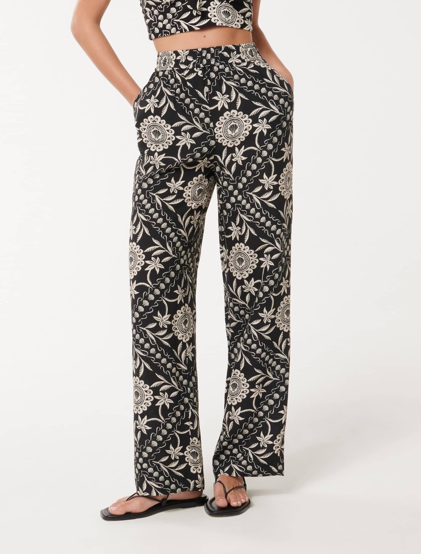 Annie Wide Leg Pant Puerto Tropical Co-ord