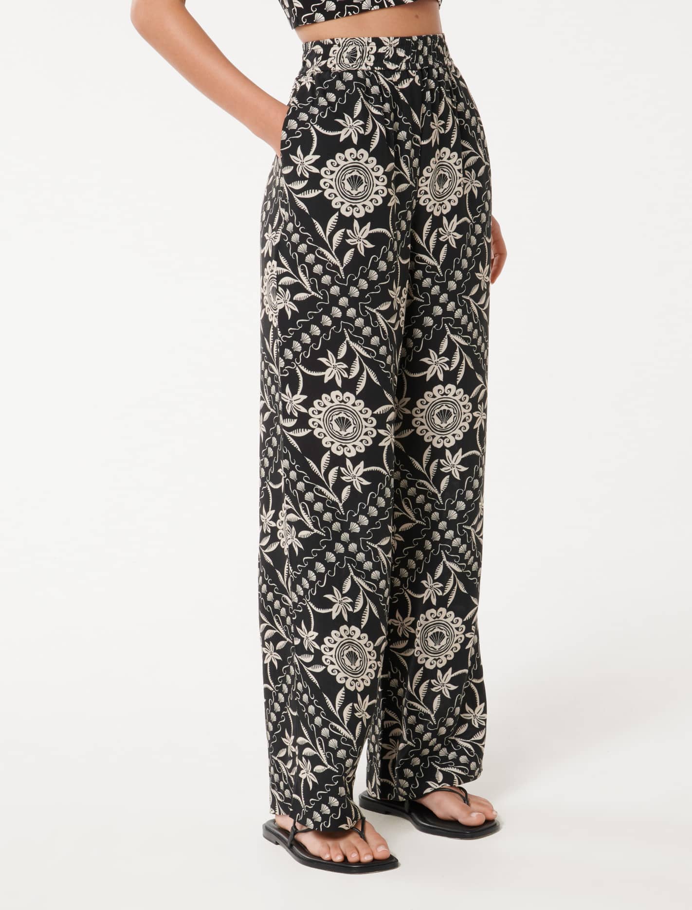 Annie Wide Leg Pant Puerto Tropical Co-ord