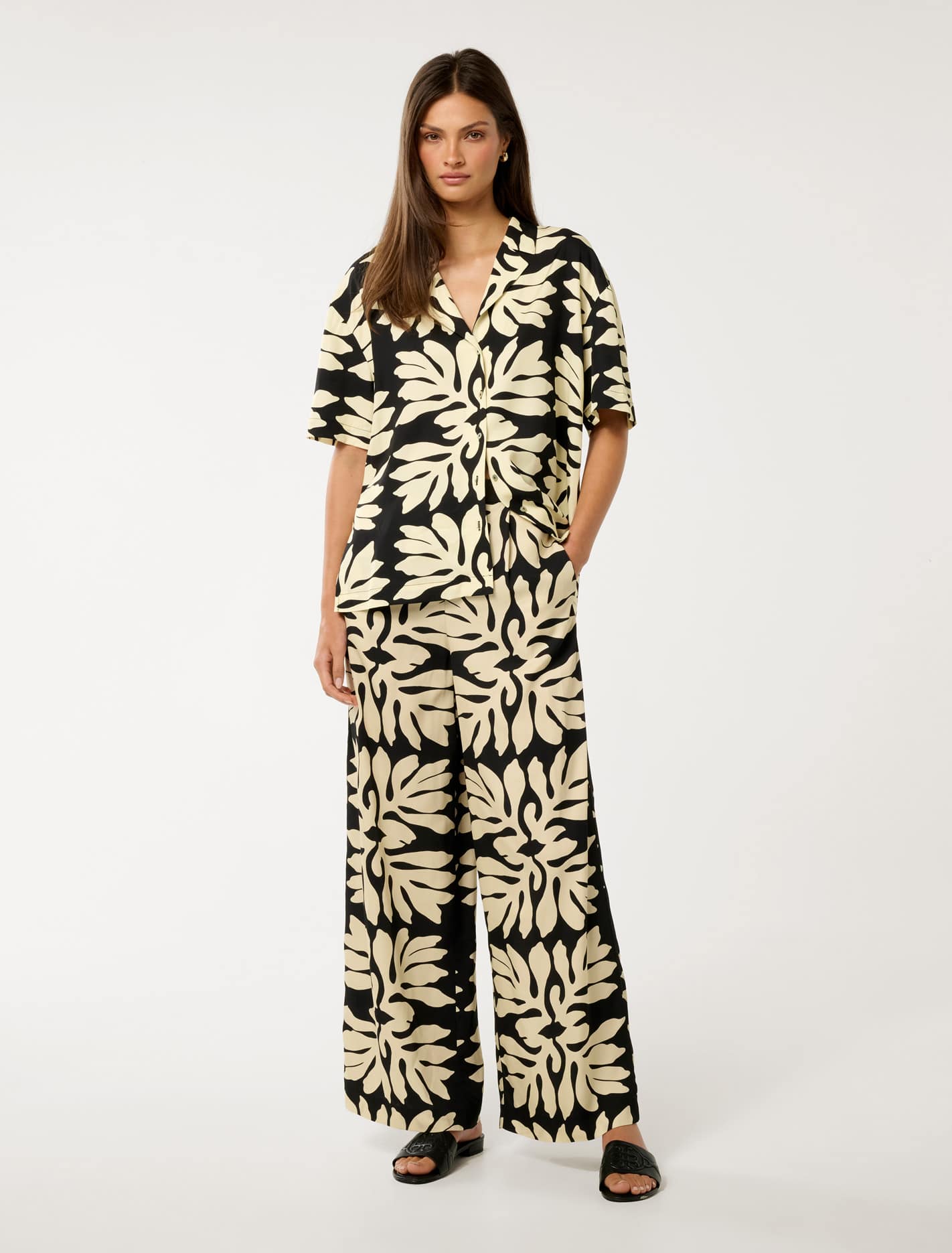 Flossie High-Waisted Pants Black Palmira Co-ord