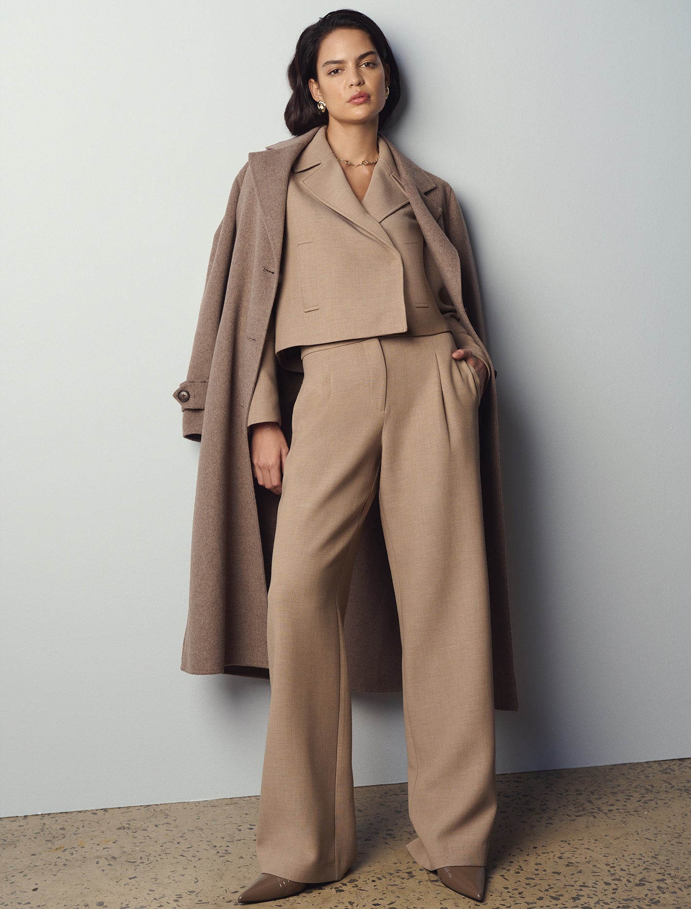 Milly Trousers Latte Suit