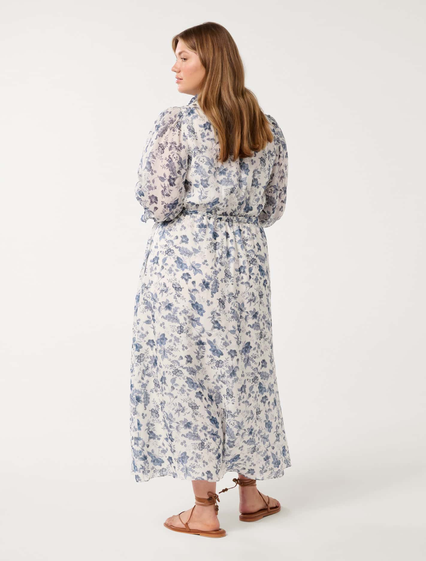 Rochelle Curve Short Sleeve Midi Dress Rani Chintz
