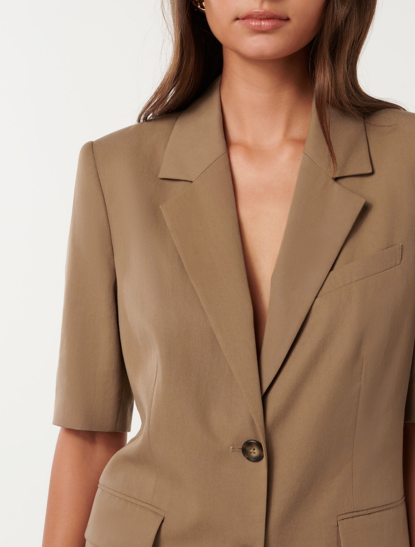 Bowie Short Sleeve Jacket Soft Mocha Suit