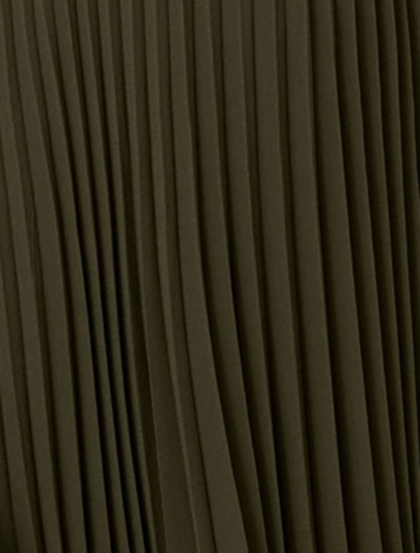 Theresa Wrap Pleat Midi Dress Khaki