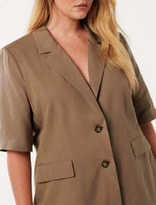 Bowie Curve Short Sleeve Jacket Soft Mocha Suit
