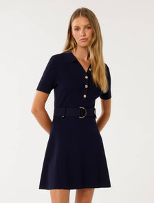 Lilah Utility Mini Dress Navy
