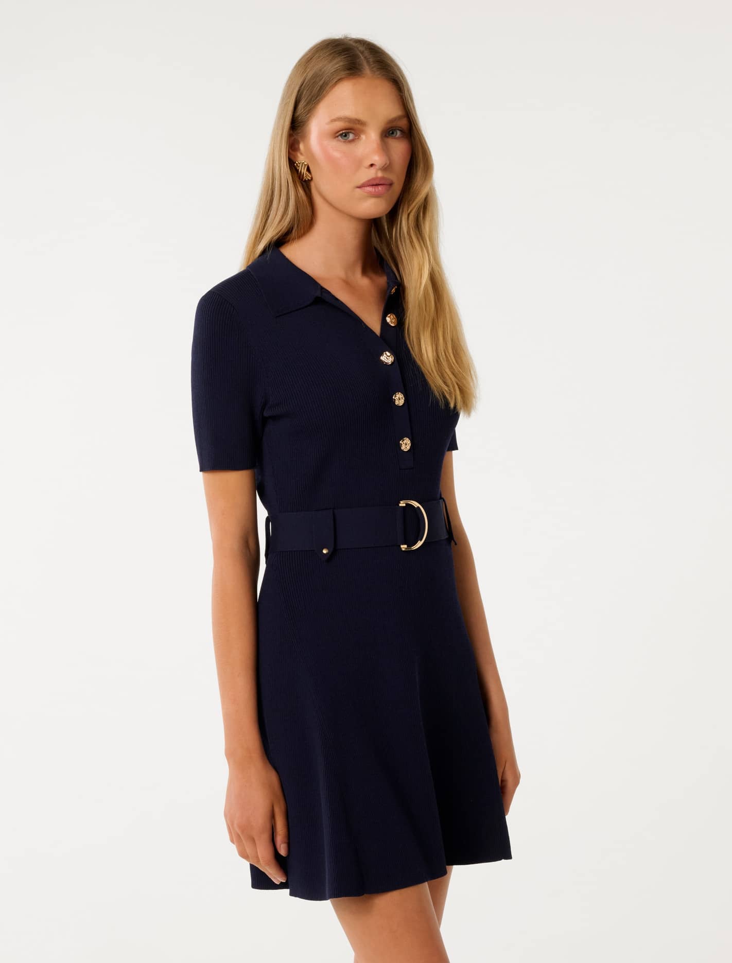 Lilah Utility Mini Dress Navy