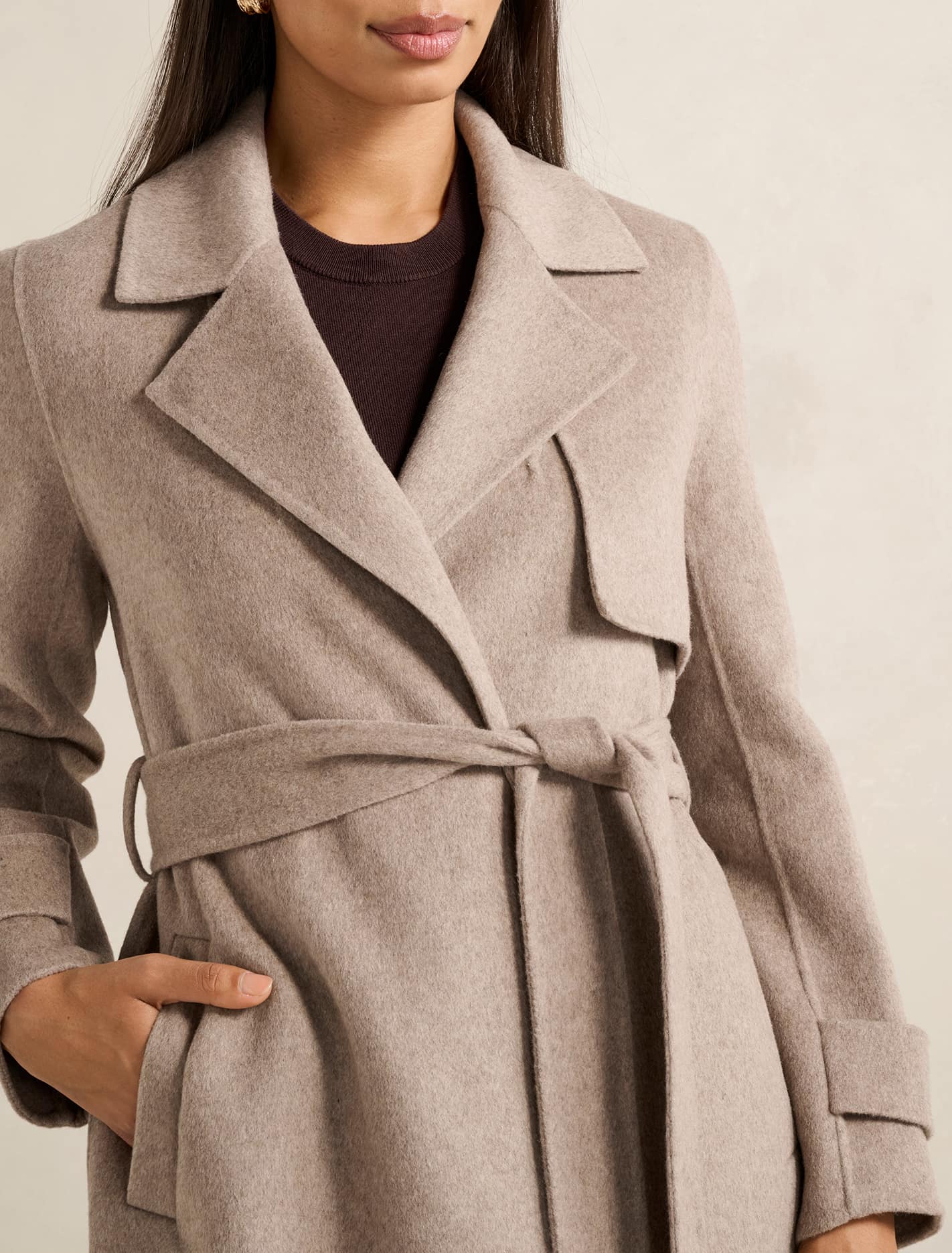 Elise Felled Trench Taupe