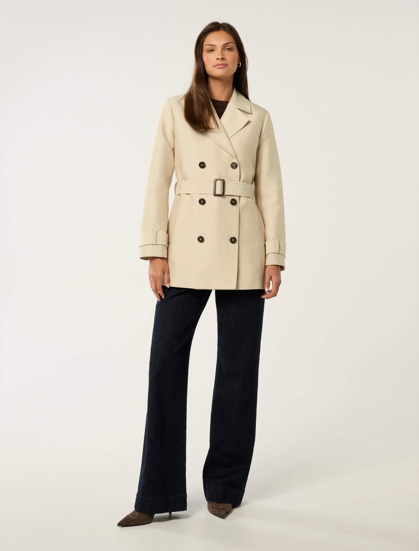 Stella Structured Trench Light Camel