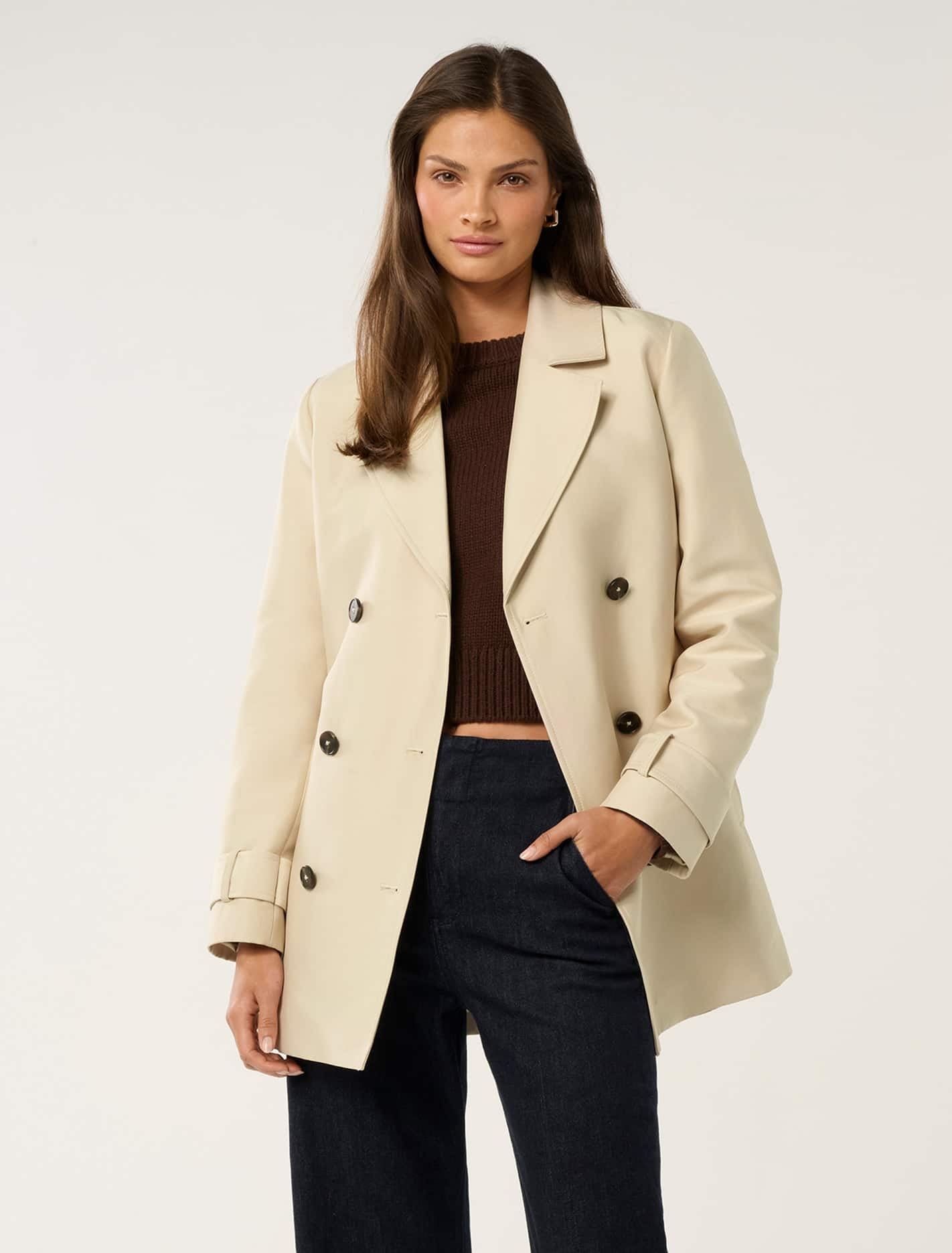 Stella Structured Trench Light Camel