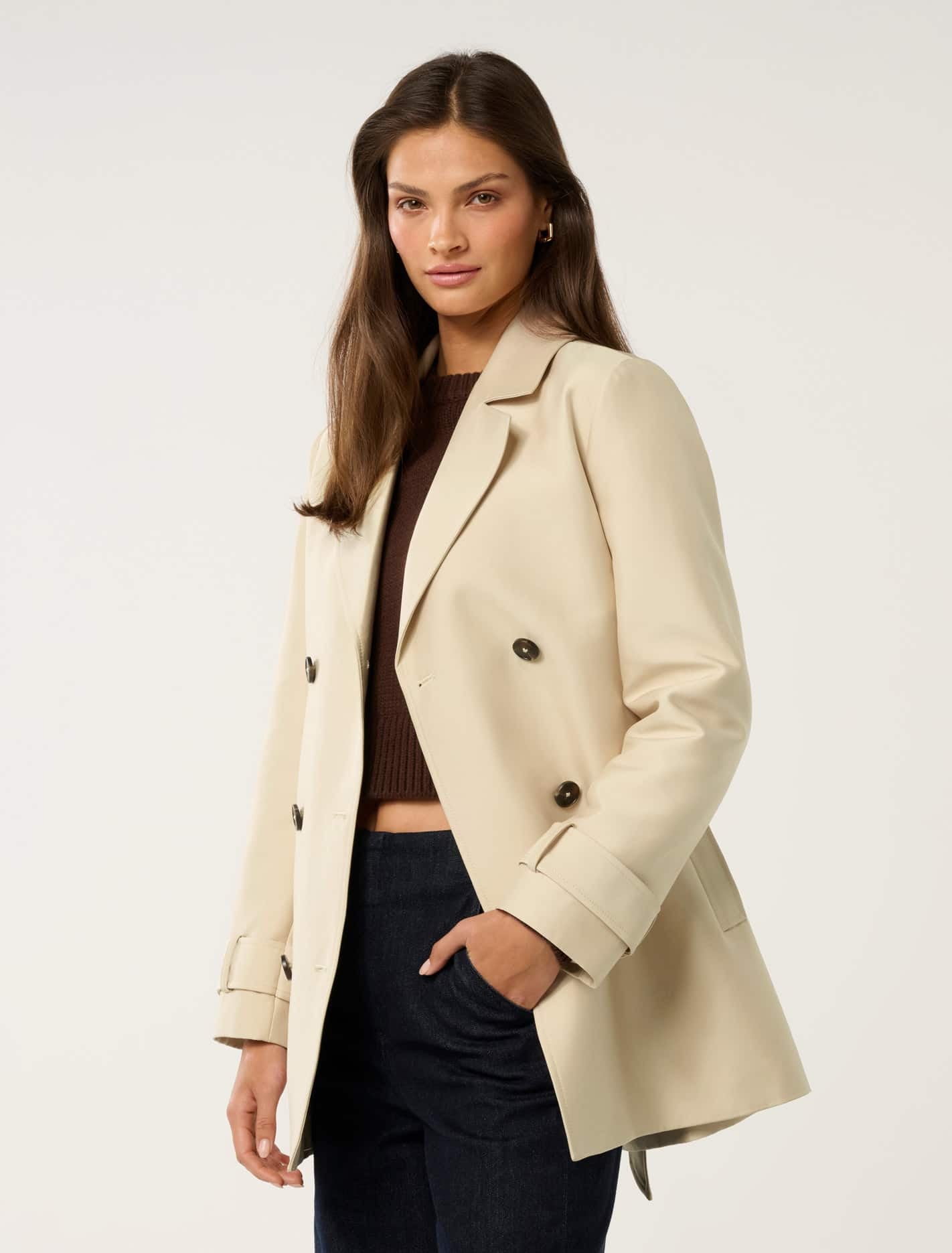 Stella Structured Trench Light Camel