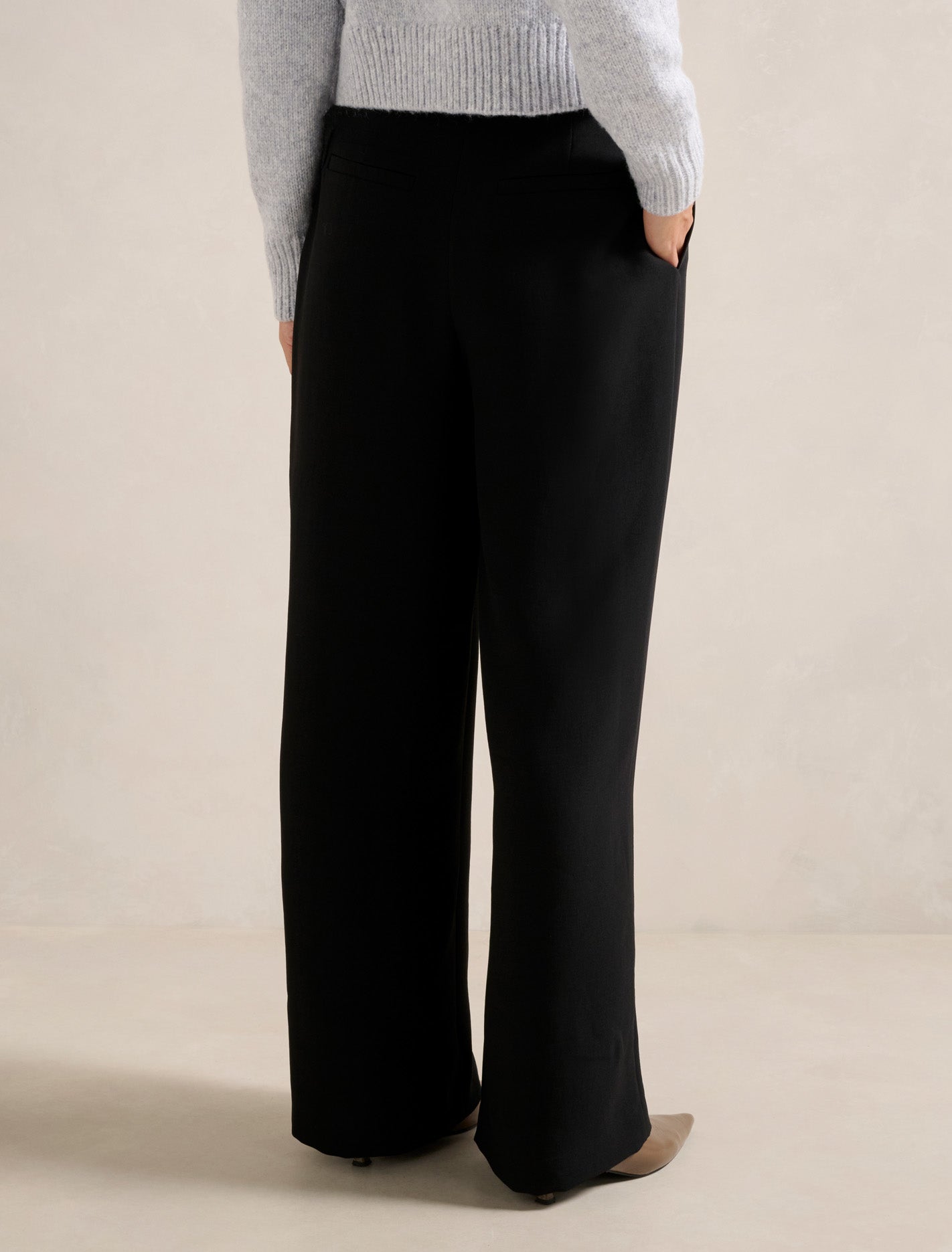 Desiree Button Straight Leg Pant Black