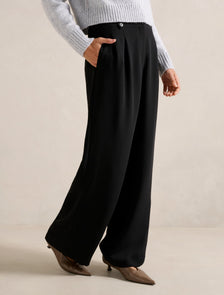 Desiree Button Straight Leg Pant Black